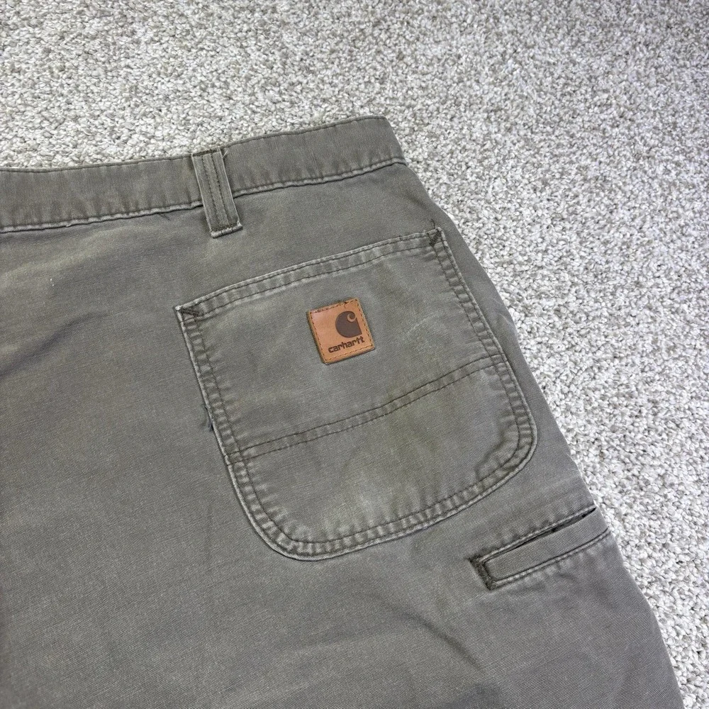 Carhartt Cargo Shorts Mens 44 Brown Canvas Work Relaxed Fit Utility 8 Inseam